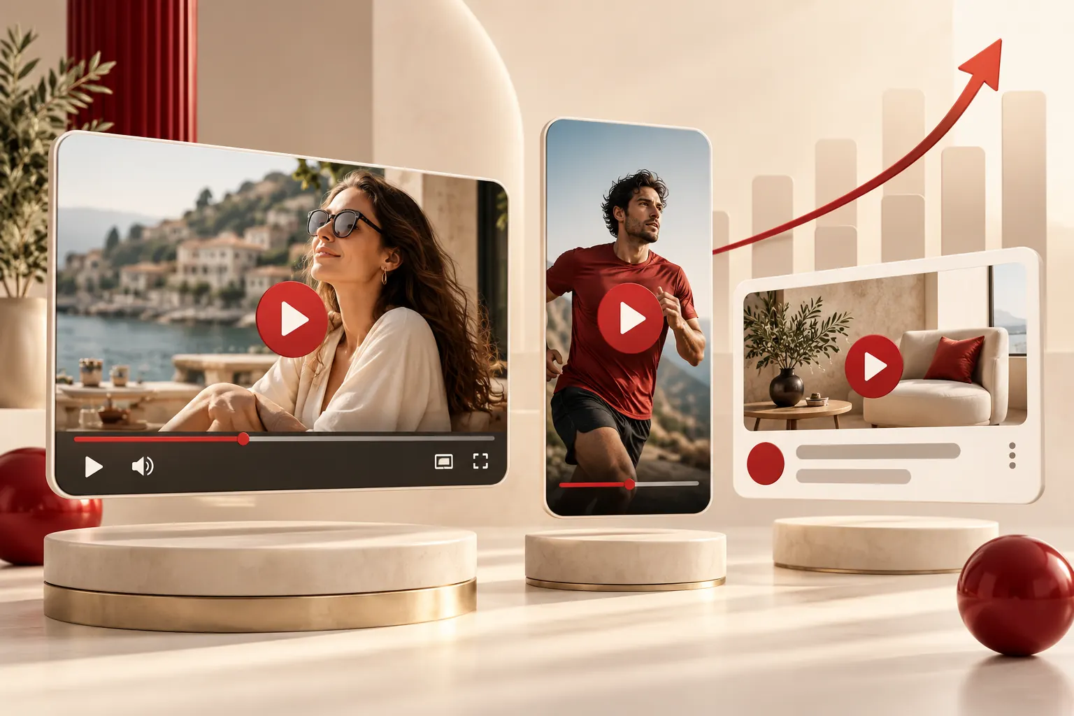 Illustration: YouTube in-stream, Shorts and in-feed video ad formats